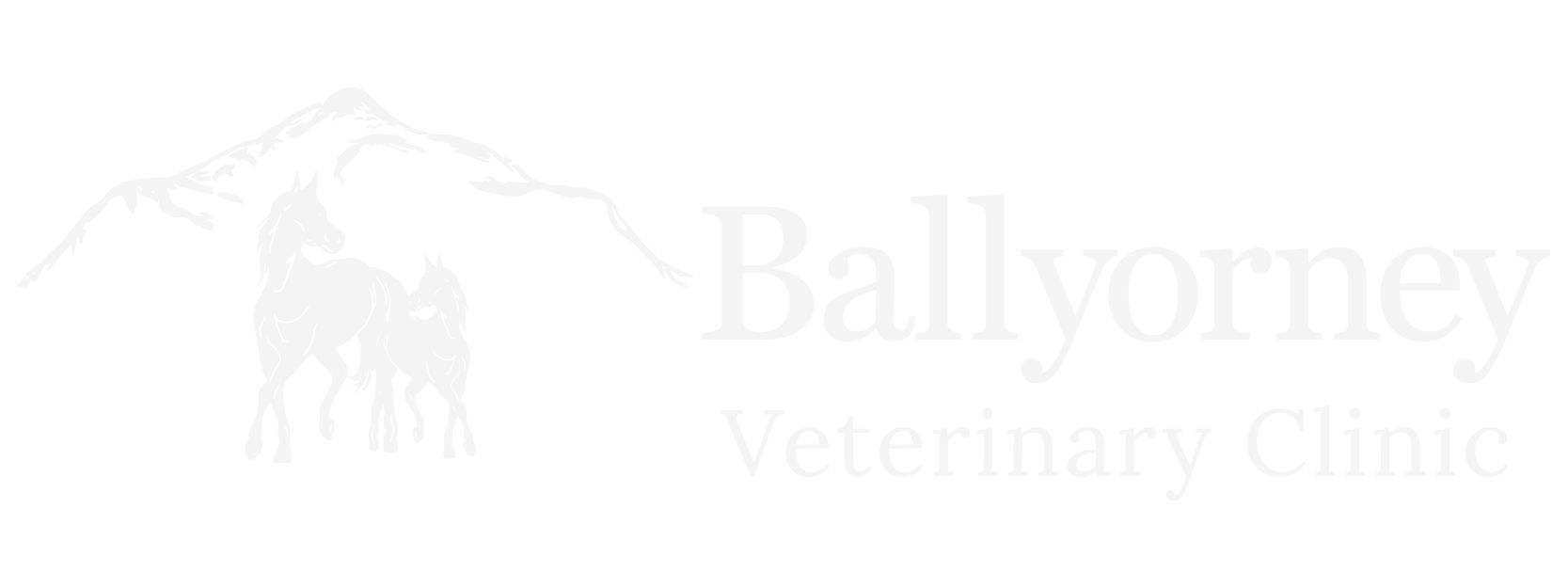 Ballyorney vet clinic logo white